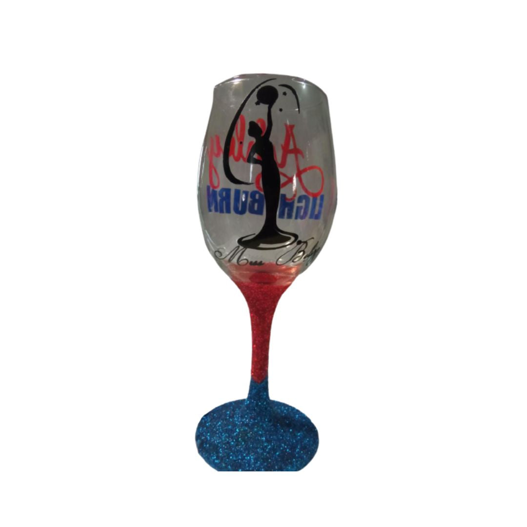 Miss Universe Personalized Belize Wine Glass