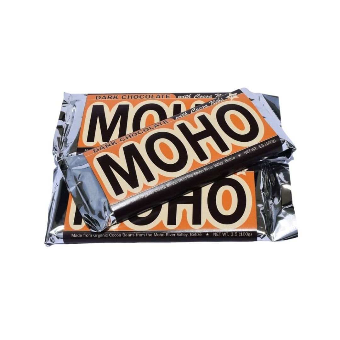 Moho 73% Dark Cocoa Nibs Chocolate Bar