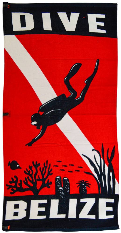 Dive Belize Beach Towel 68 x 36