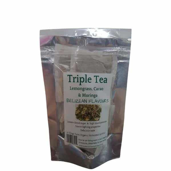 Belizean Flavours Triple Tea: Lemongrass, Cacao & Moringa